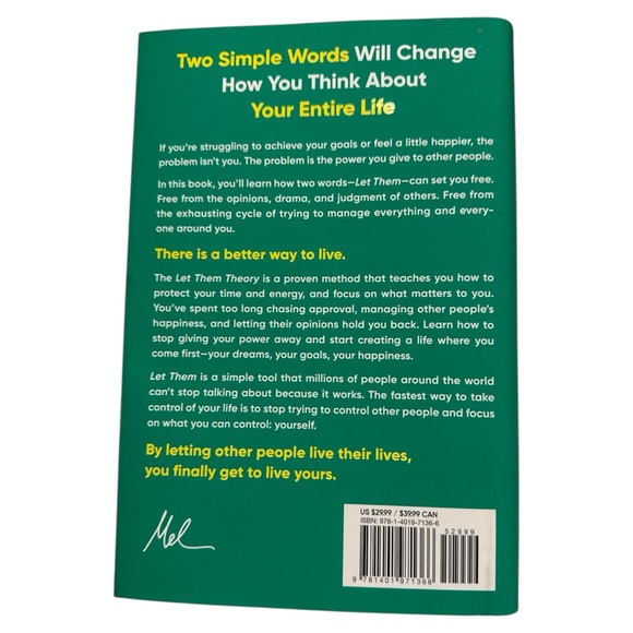 The Let Them Theory Book by Mel Robbins 1st Ed Hardcover Book DJ Self Help - Picture 2 of 7